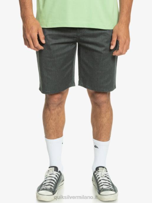 esso Quiksilver uomini Pantaloncini chino 20 elasticizzati per tutti i giorni erica grigio scuro HTZR855