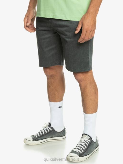 esso Quiksilver uomini Pantaloncini chino 20 elasticizzati per tutti i giorni erica grigio scuro HTZR855