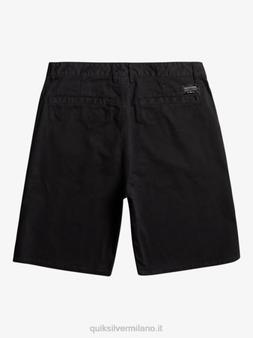 esso Quiksilver uomini Pantaloncini chino 20 elasticizzati per tutti i giorni nero HTZR856