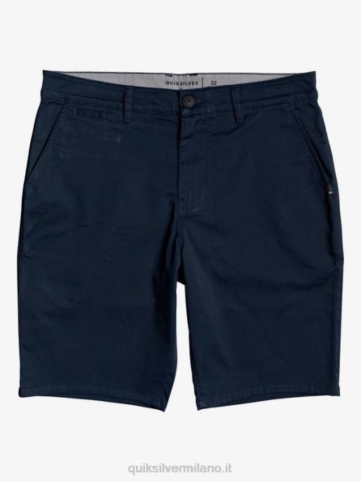 esso Quiksilver uomini Pantaloncini da 20 tasche chino elasticizzati per tutti i giorni blazer blu scuro HTZR1316