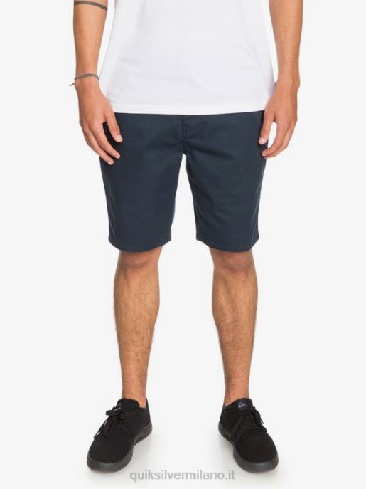 esso Quiksilver uomini Pantaloncini da 20 tasche chino elasticizzati per tutti i giorni blazer blu scuro HTZR1316