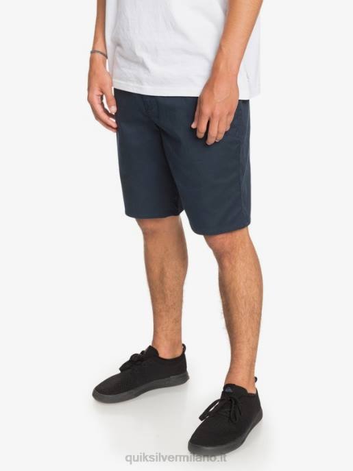 esso Quiksilver uomini Pantaloncini da 20 tasche chino elasticizzati per tutti i giorni blazer blu scuro HTZR1316