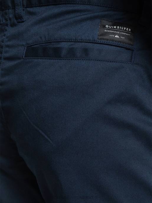 esso Quiksilver uomini Pantaloncini da 20 tasche chino elasticizzati per tutti i giorni blazer blu scuro HTZR1316