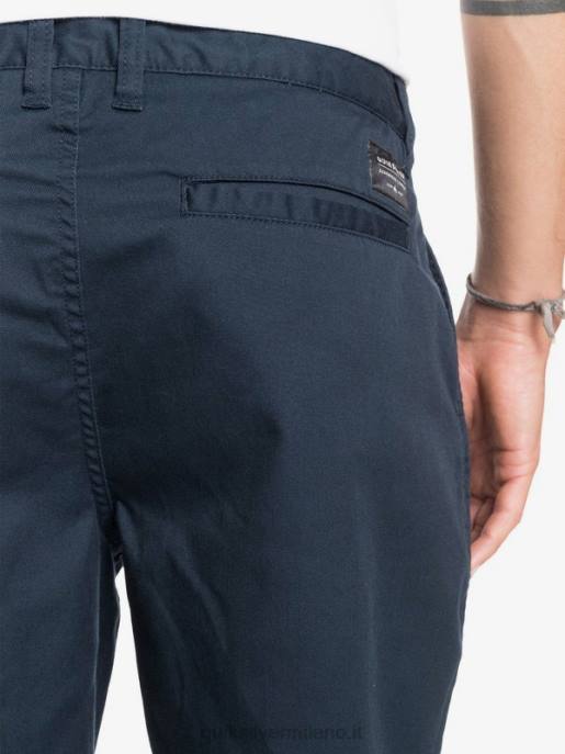 esso Quiksilver uomini Pantaloncini da 20 tasche chino elasticizzati per tutti i giorni blazer blu scuro HTZR1316