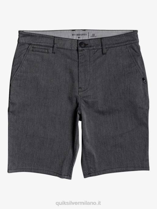 esso Quiksilver uomini Pantaloncini da 20 tasche chino elasticizzati per tutti i giorni erica grigio scuro HTZR1313
