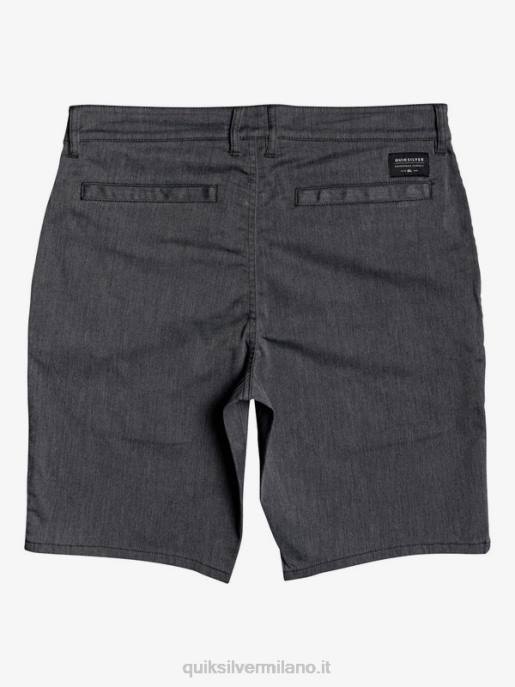 esso Quiksilver uomini Pantaloncini da 20 tasche chino elasticizzati per tutti i giorni erica grigio scuro HTZR1313