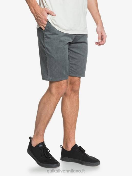 esso Quiksilver uomini Pantaloncini da 20 tasche chino elasticizzati per tutti i giorni erica grigio scuro HTZR1313