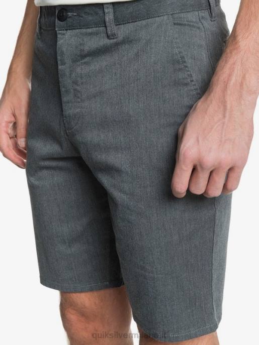esso Quiksilver uomini Pantaloncini da 20 tasche chino elasticizzati per tutti i giorni erica grigio scuro HTZR1313