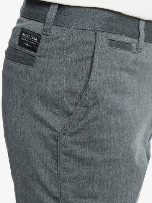 esso Quiksilver uomini Pantaloncini da 20 tasche chino elasticizzati per tutti i giorni erica grigio scuro HTZR1313
