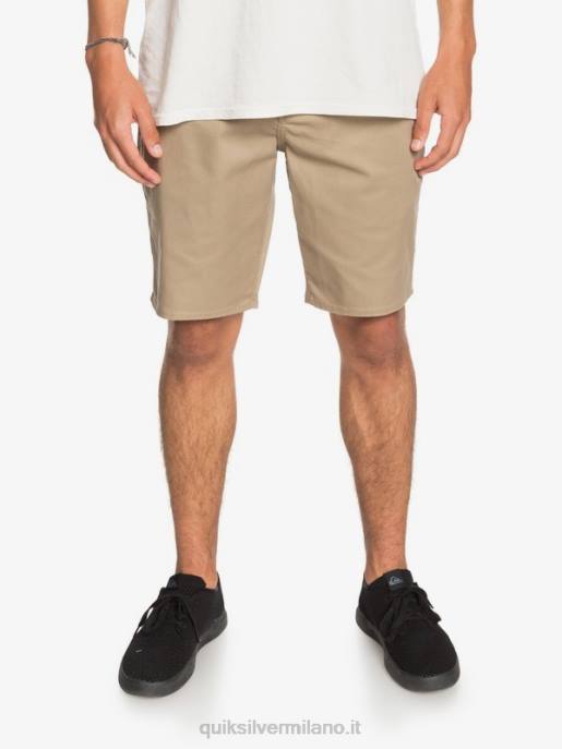esso Quiksilver uomini Pantaloncini da 20 tasche chino elasticizzati per tutti i giorni legno d\'olmo HTZR1315