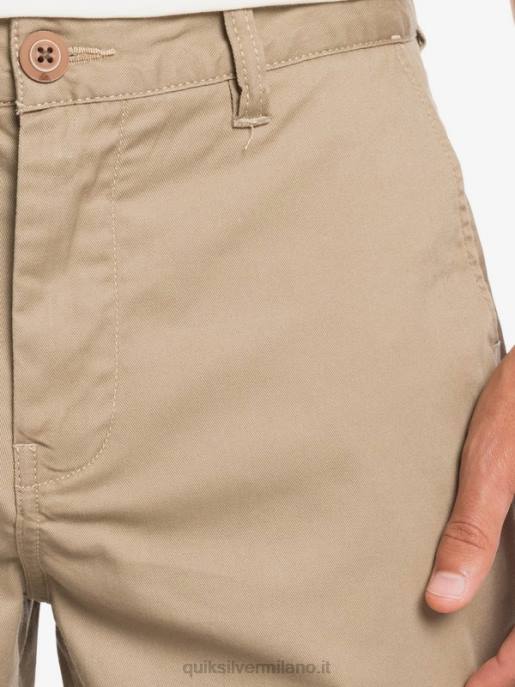 esso Quiksilver uomini Pantaloncini da 20 tasche chino elasticizzati per tutti i giorni legno d\'olmo HTZR1315