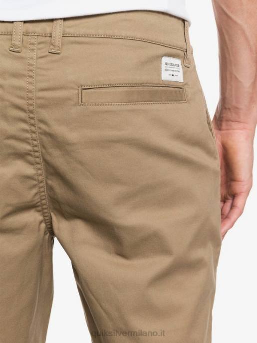 esso Quiksilver uomini Pantaloncini da 20 tasche chino elasticizzati per tutti i giorni legno d\'olmo HTZR1315