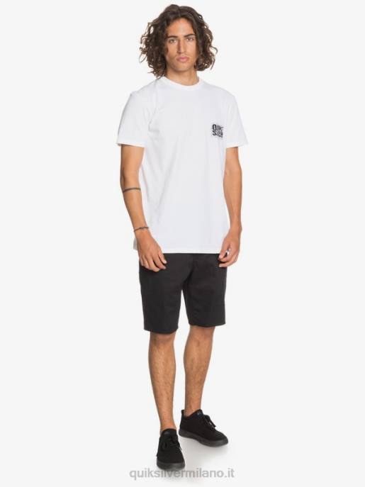 esso Quiksilver uomini Pantaloncini da 20 tasche chino elasticizzati per tutti i giorni nero HTZR1314
