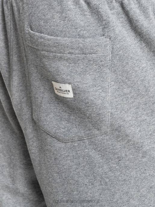 esso Quiksilver uomini essentials 19 pantaloncini della tuta organici erica grigio chiaro HTZR1659