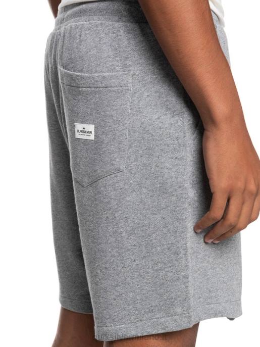 esso Quiksilver uomini essentials 19 pantaloncini della tuta organici erica grigio chiaro HTZR1659