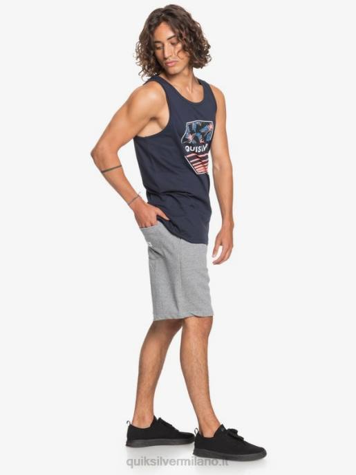esso Quiksilver uomini essentials 19 pantaloncini della tuta organici erica grigio chiaro HTZR1659