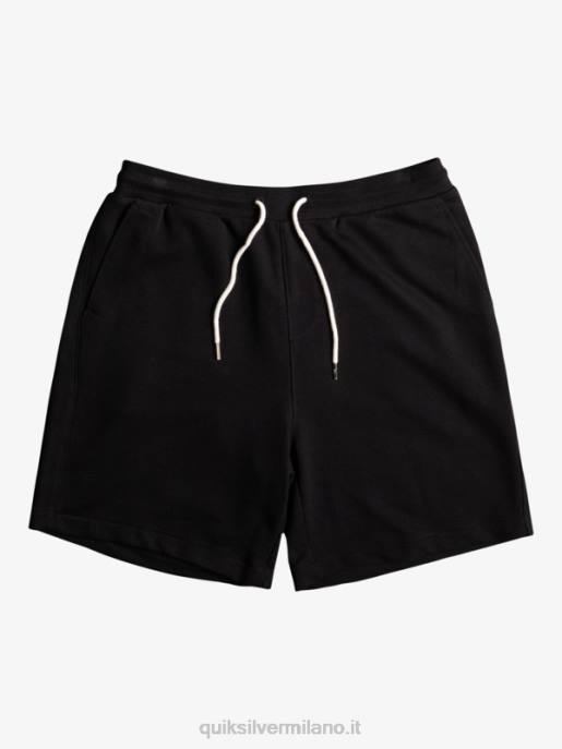 esso Quiksilver uomini essentials 19 pantaloncini della tuta organici nero HTZR1660