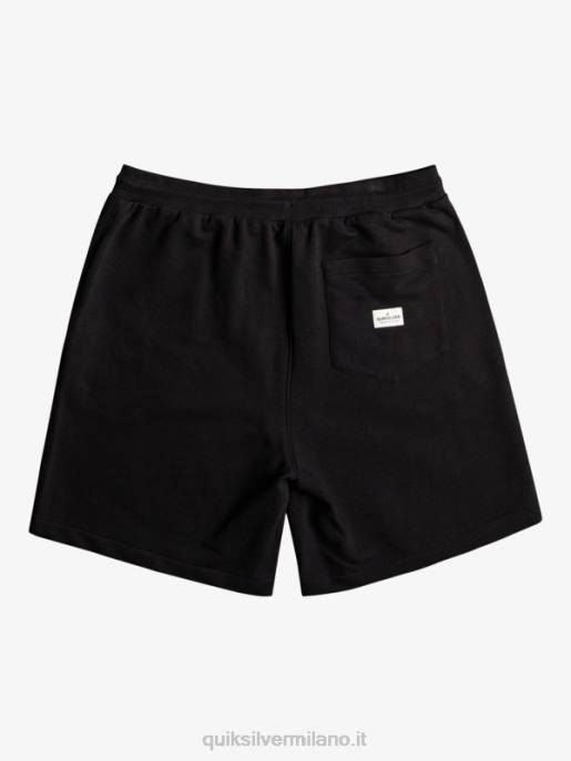 esso Quiksilver uomini essentials 19 pantaloncini della tuta organici nero HTZR1660