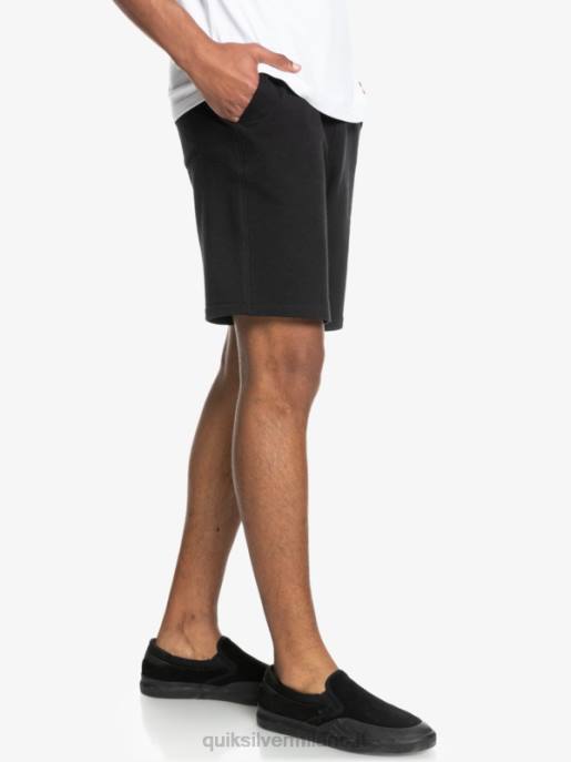 esso Quiksilver uomini essentials 19 pantaloncini della tuta organici nero HTZR1660