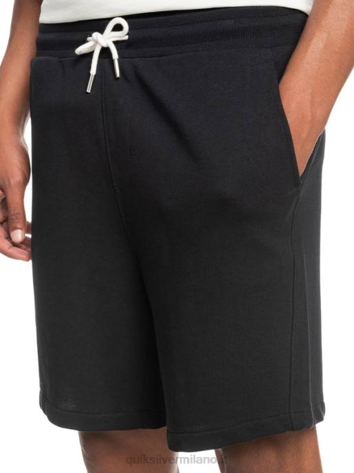 esso Quiksilver uomini essentials 19 pantaloncini della tuta organici nero HTZR1660