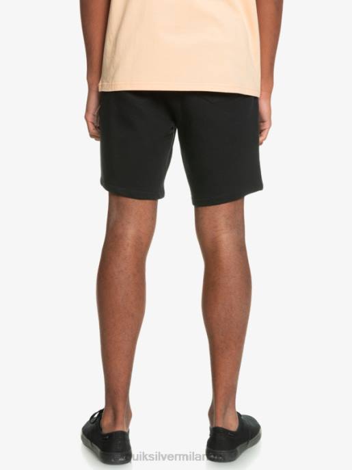 esso Quiksilver uomini essentials 19 pantaloncini della tuta organici nero HTZR1660
