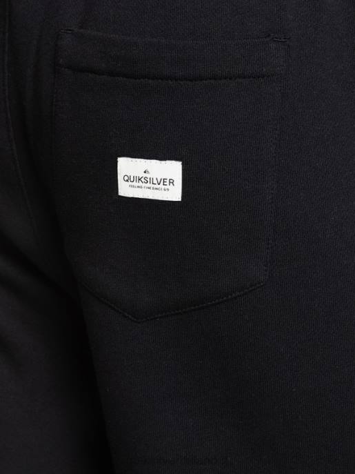 esso Quiksilver uomini essentials 19 pantaloncini della tuta organici nero HTZR1660