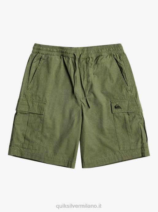 esso Quiksilver uomini pantaloncini cargo taxer elastico in vita 19 Quadrifoglio HTZR1010