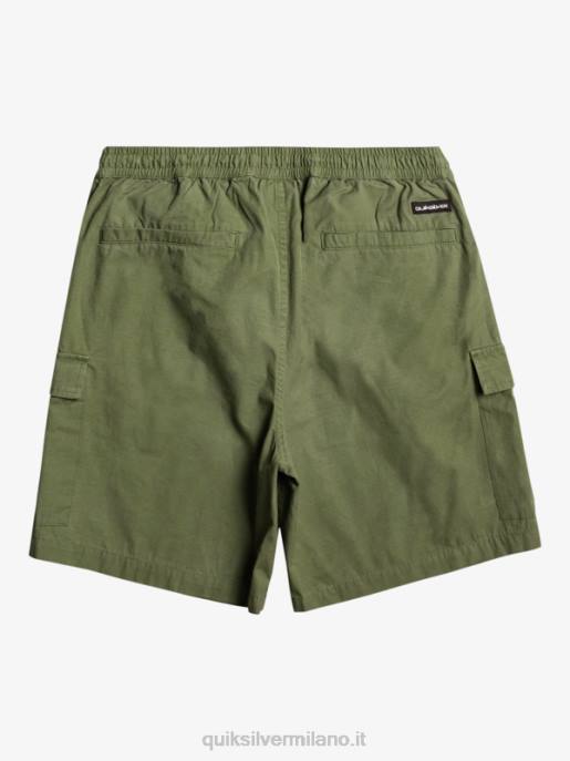esso Quiksilver uomini pantaloncini cargo taxer elastico in vita 19 Quadrifoglio HTZR1010
