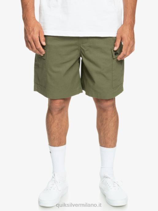 esso Quiksilver uomini pantaloncini cargo taxer elastico in vita 19 Quadrifoglio HTZR1010