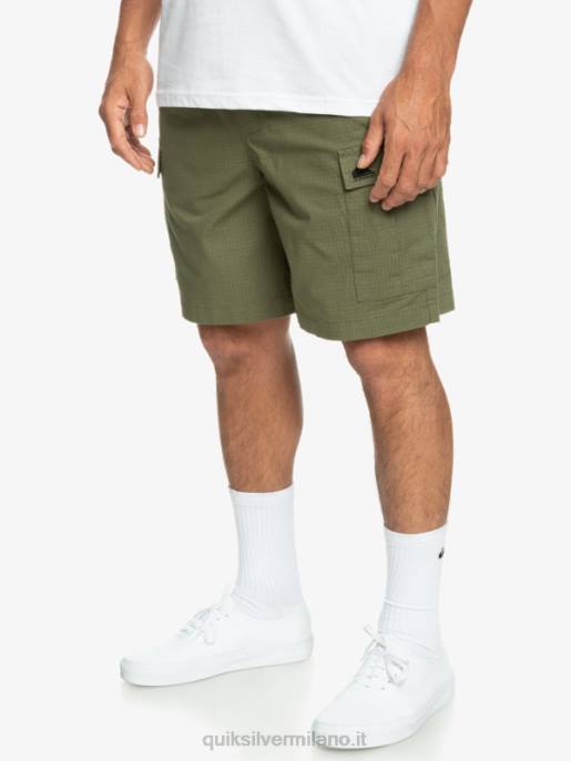 esso Quiksilver uomini pantaloncini cargo taxer elastico in vita 19 Quadrifoglio HTZR1010