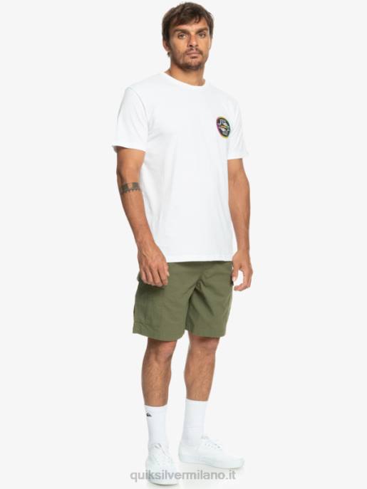 esso Quiksilver uomini pantaloncini cargo taxer elastico in vita 19 Quadrifoglio HTZR1010
