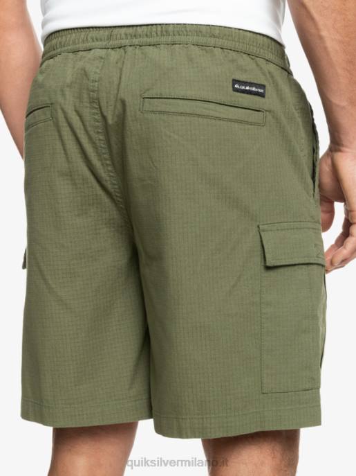 esso Quiksilver uomini pantaloncini cargo taxer elastico in vita 19 Quadrifoglio HTZR1010