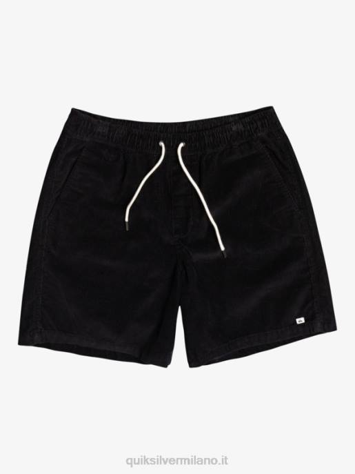esso Quiksilver uomini pantaloncini con cordino fiscale nero HTZR360