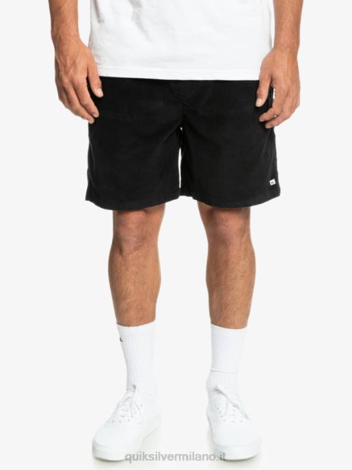 esso Quiksilver uomini pantaloncini con cordino fiscale nero HTZR360