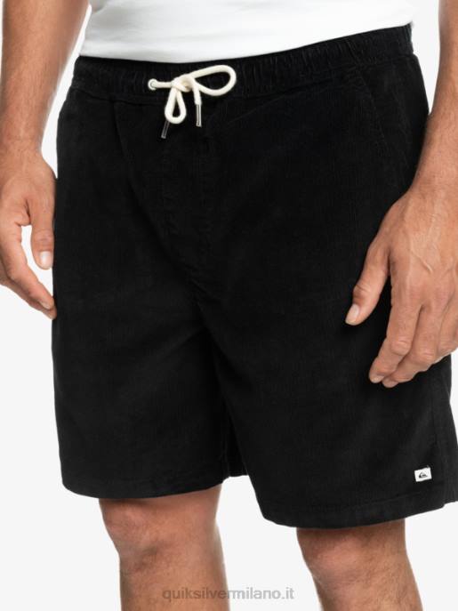 esso Quiksilver uomini pantaloncini con cordino fiscale nero HTZR360