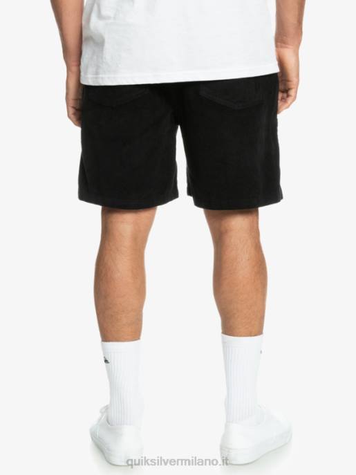 esso Quiksilver uomini pantaloncini con cordino fiscale nero HTZR360