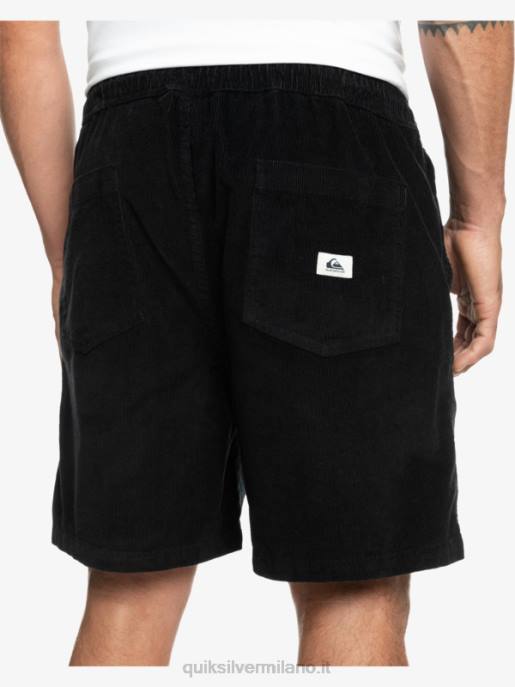 esso Quiksilver uomini pantaloncini con cordino fiscale nero HTZR360