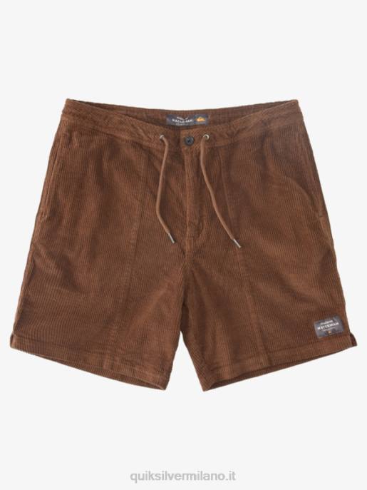 esso Quiksilver uomini pantaloncini di velluto a coste cordy waterman terra oscura HTZR875