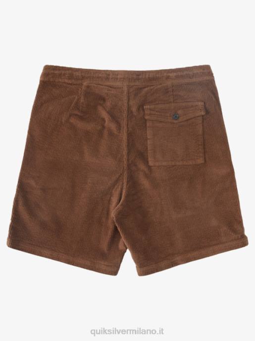 esso Quiksilver uomini pantaloncini di velluto a coste cordy waterman terra oscura HTZR875