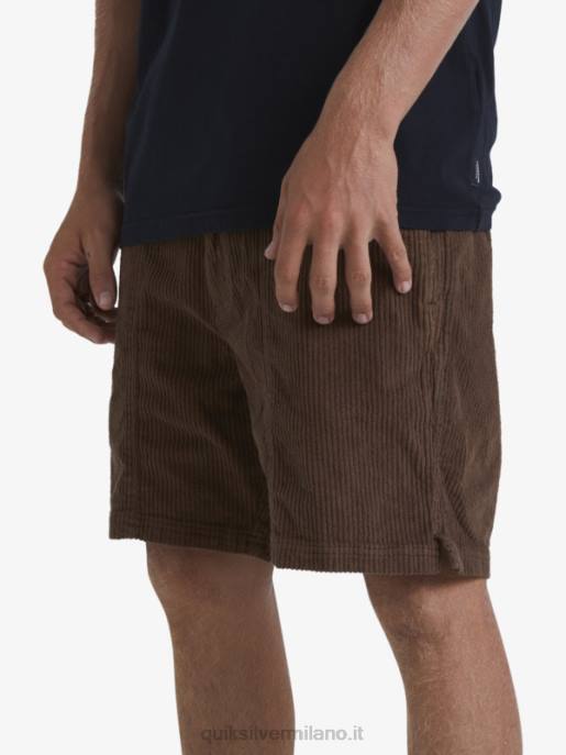 esso Quiksilver uomini pantaloncini di velluto a coste cordy waterman terra oscura HTZR875