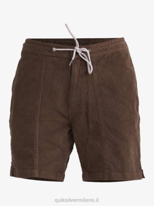 esso Quiksilver uomini pantaloncini di velluto a coste cordy waterman terra oscura HTZR875