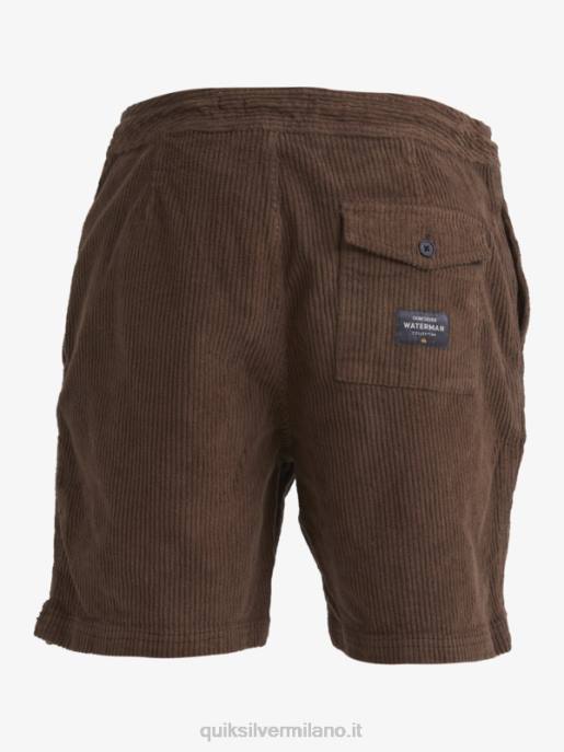 esso Quiksilver uomini pantaloncini di velluto a coste cordy waterman terra oscura HTZR875