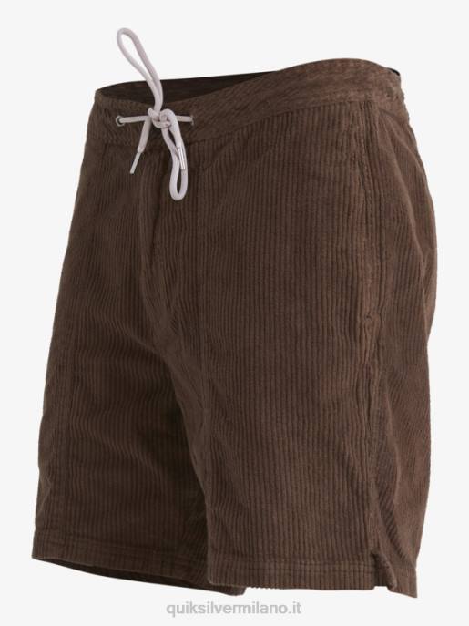 esso Quiksilver uomini pantaloncini di velluto a coste cordy waterman terra oscura HTZR875