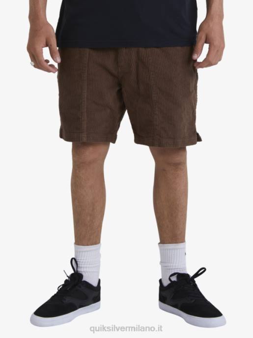 esso Quiksilver uomini pantaloncini di velluto a coste cordy waterman terra oscura HTZR875