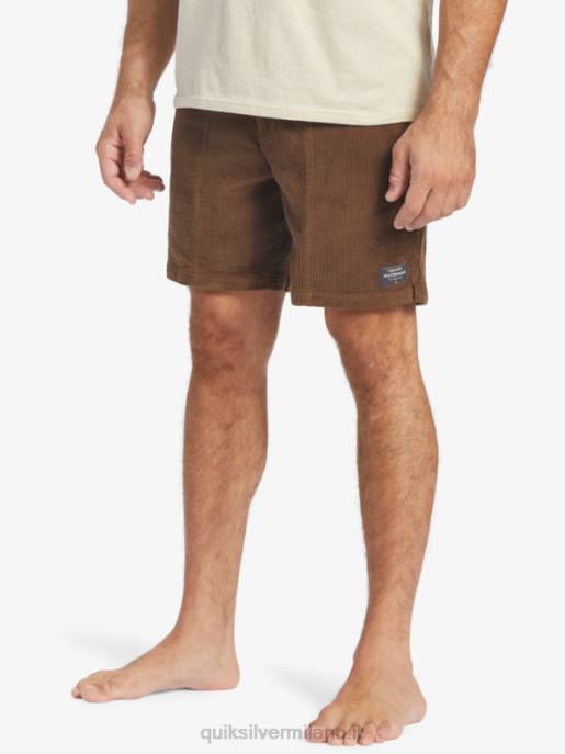 esso Quiksilver uomini pantaloncini di velluto a coste cordy waterman terra oscura HTZR875