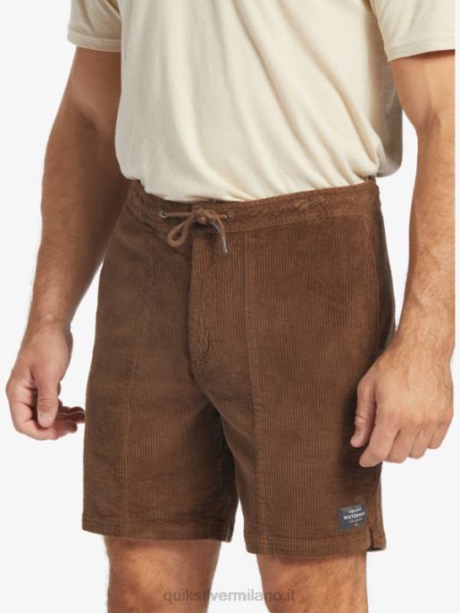 esso Quiksilver uomini pantaloncini di velluto a coste cordy waterman terra oscura HTZR875