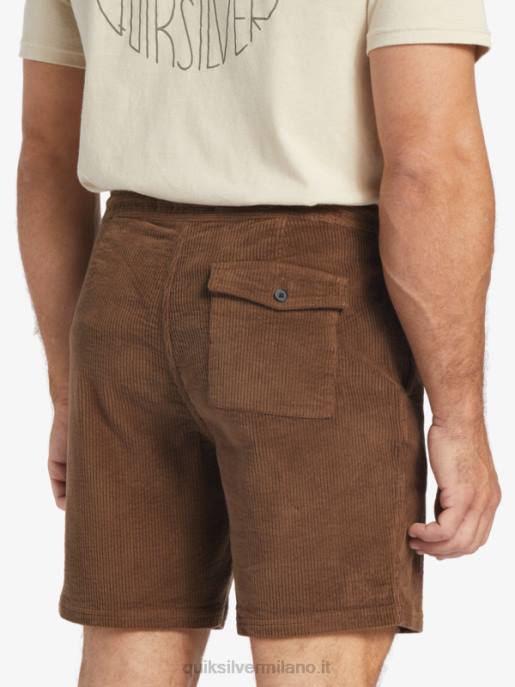 esso Quiksilver uomini pantaloncini di velluto a coste cordy waterman terra oscura HTZR875