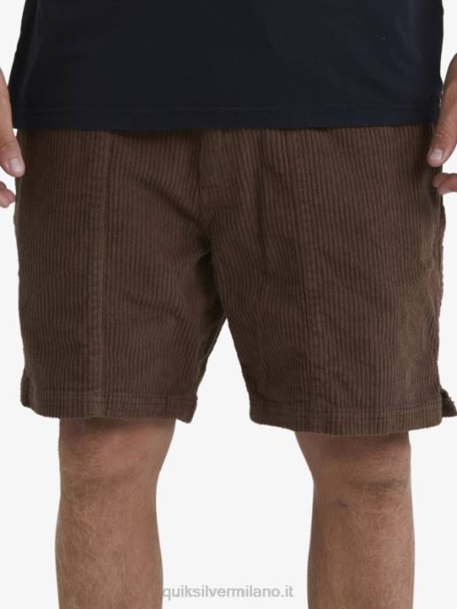 esso Quiksilver uomini pantaloncini di velluto a coste cordy waterman terra oscura HTZR875