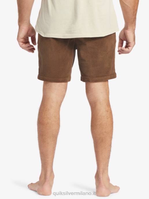 esso Quiksilver uomini pantaloncini di velluto a coste cordy waterman terra oscura HTZR875