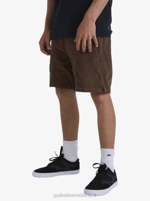 esso Quiksilver uomini pantaloncini di velluto a coste cordy waterman terra oscura HTZR875
